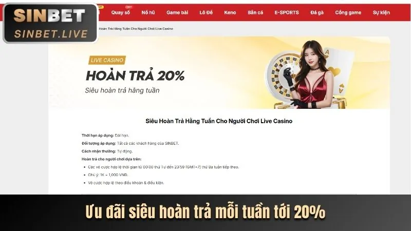 Ưu đãi dành riêng cho từng trò chơi cụ thể tại ev88vn casino